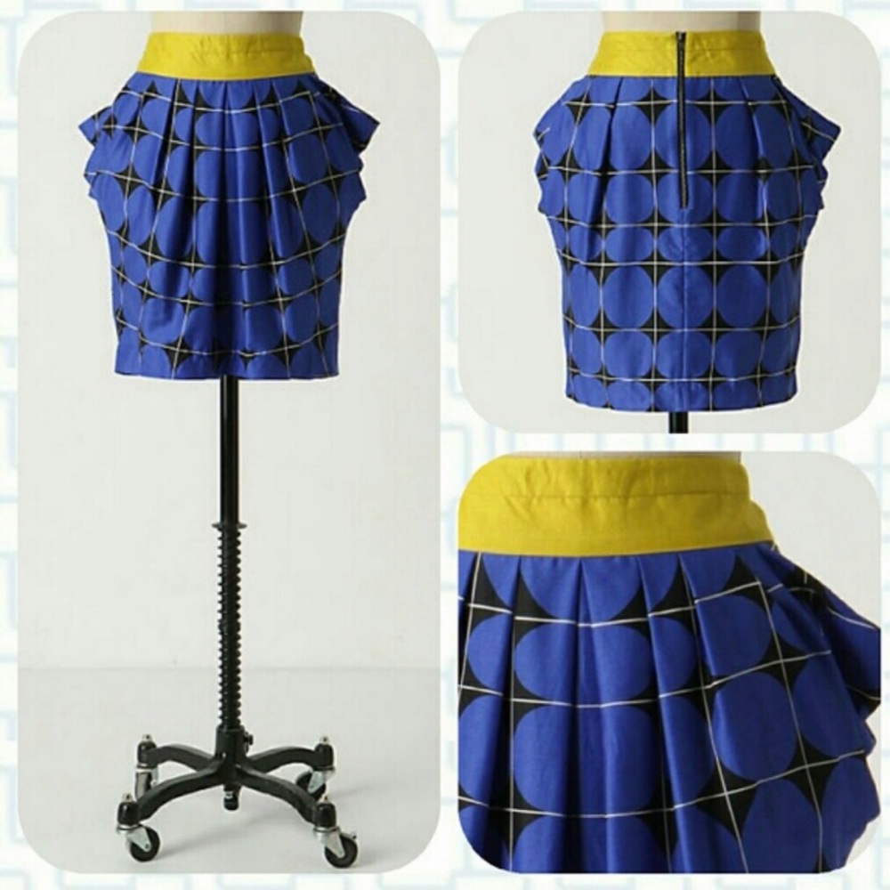 Odille Anthro Fargyle Geometric Skirt 2 - Picture 2 of 6